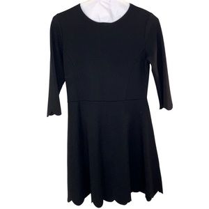 Women’s—Punnow Solid Black 3/4 Sleeve Round Neck Stretchy Dress. Size Large.